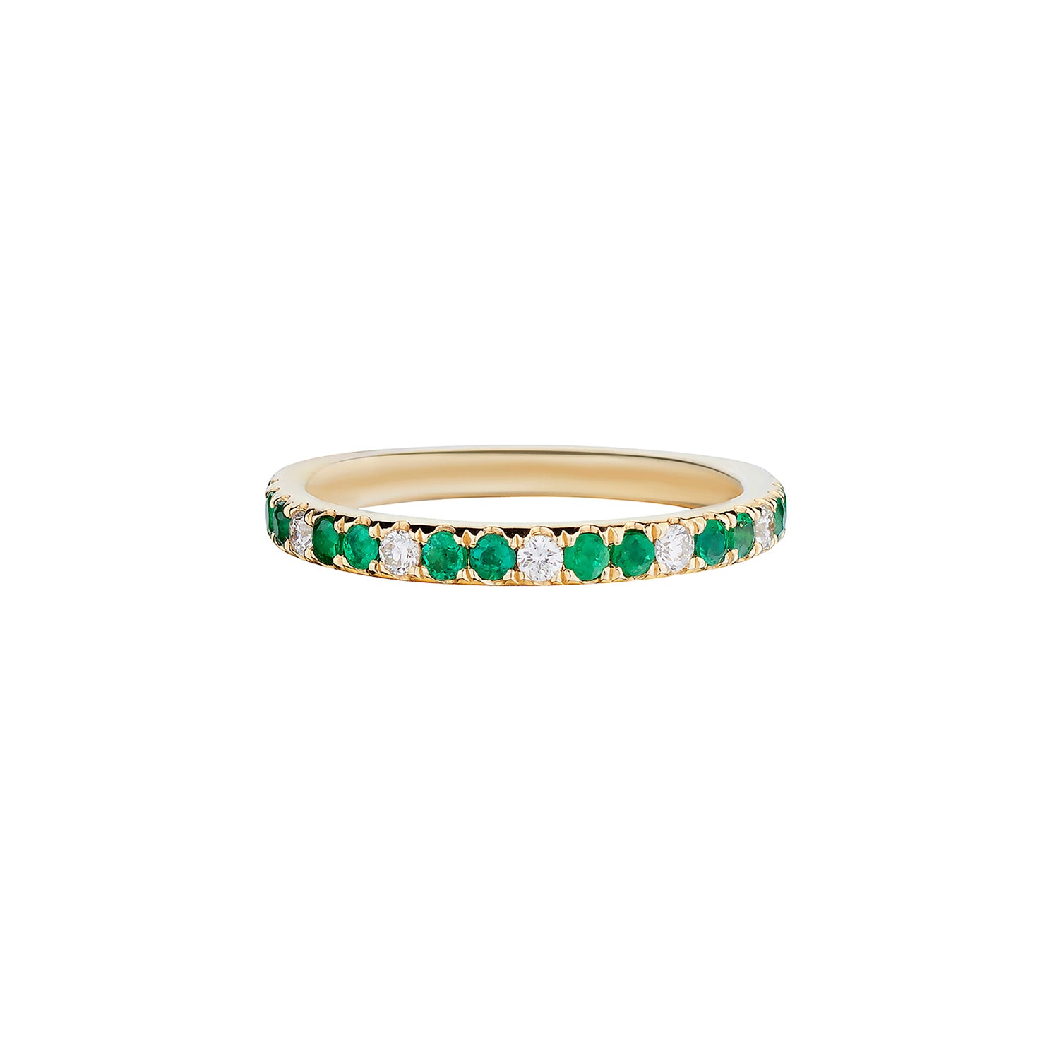 EMERALD & DIAMOND ETERNITY BAND