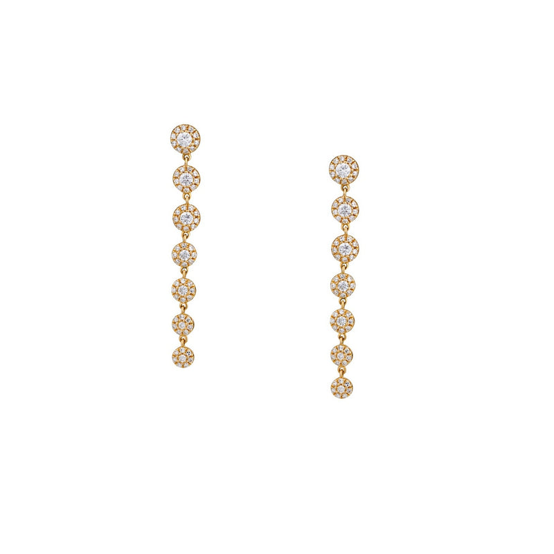 DIAMOND HALO DROP EARRINGS