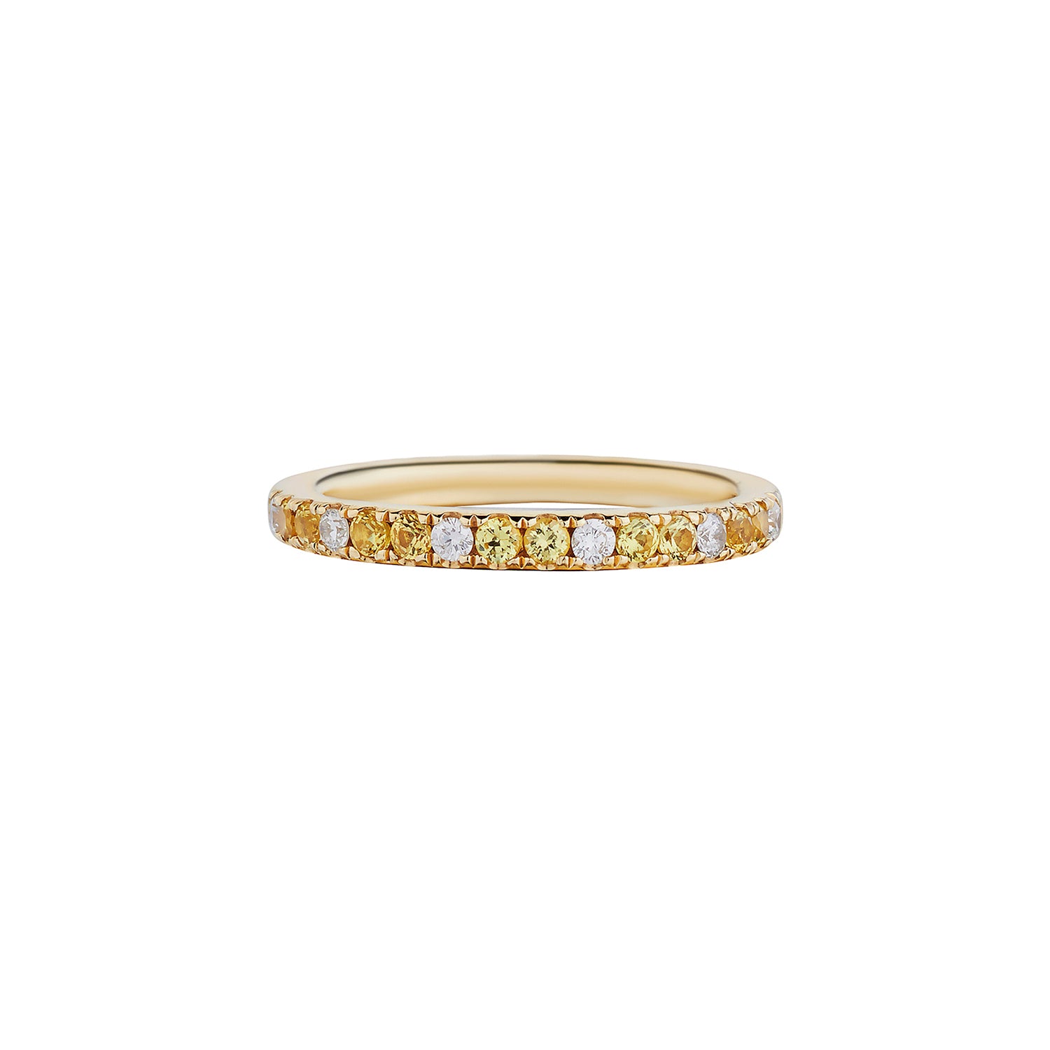 YELLOW SAPPHIRE & DIAMOND ETERNITY BAND