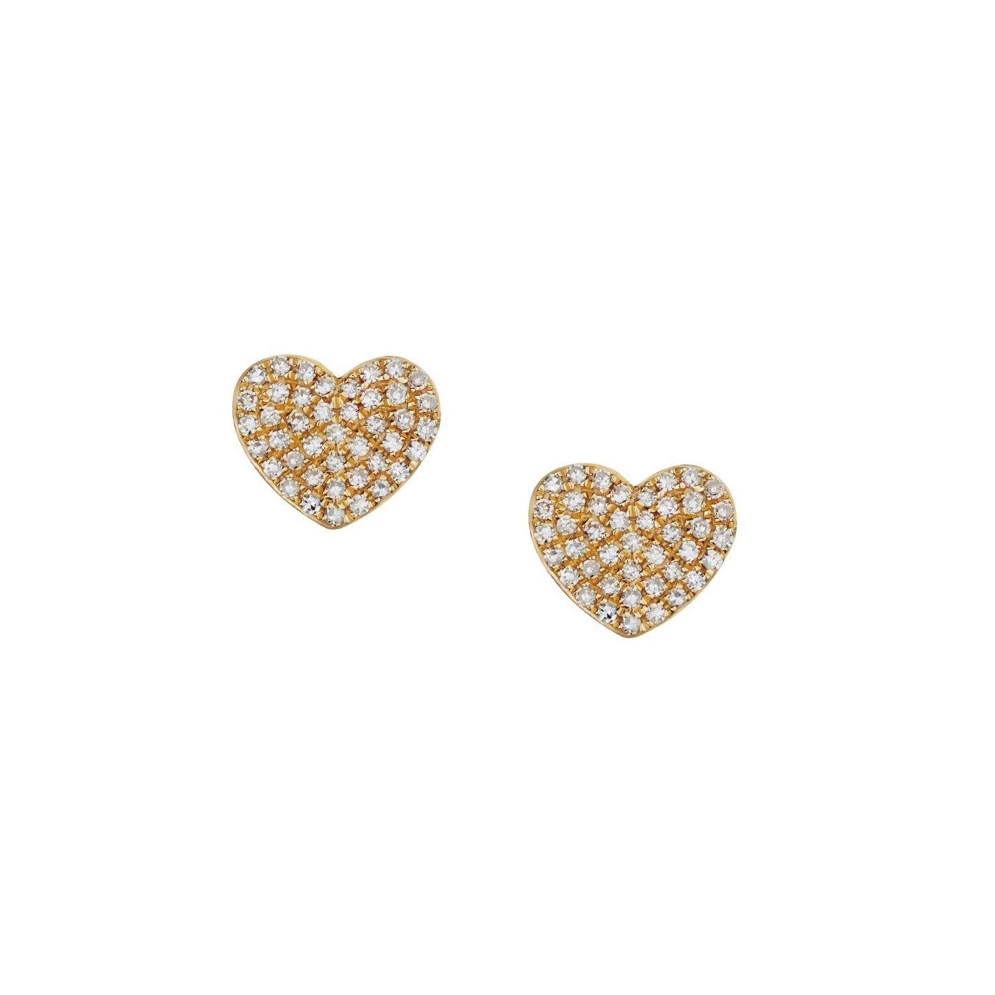 PAVÉ DIAMOND HEART STUDS