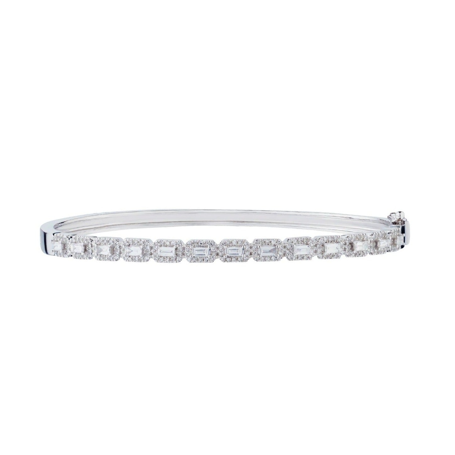 BAGUETTE & DIAMOND BANGLE