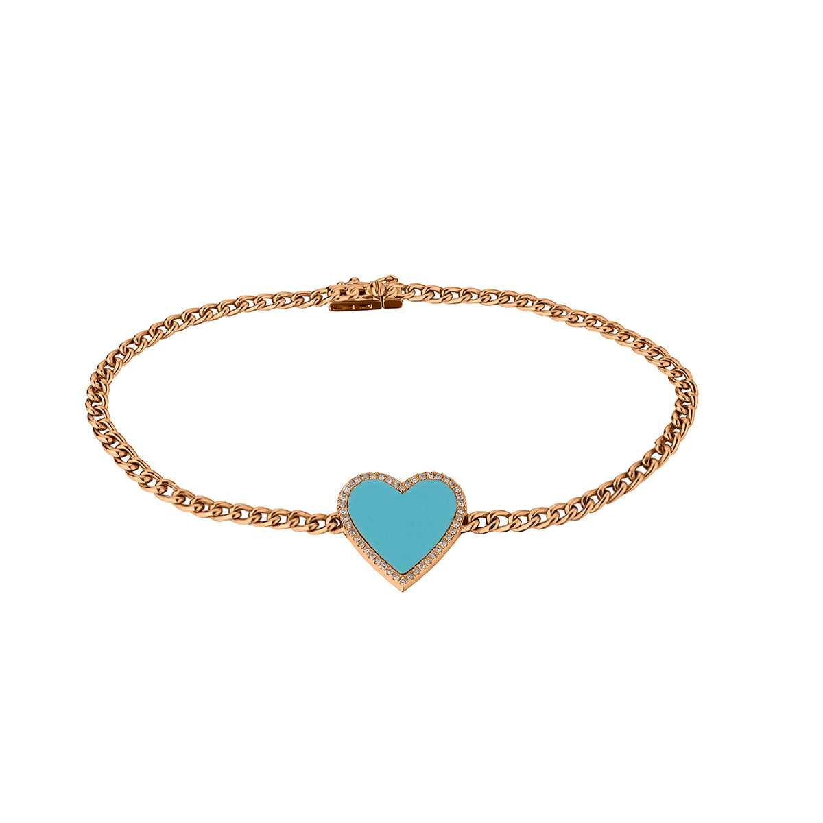 TURQUOISE & DIAMOND LINK BRACELET