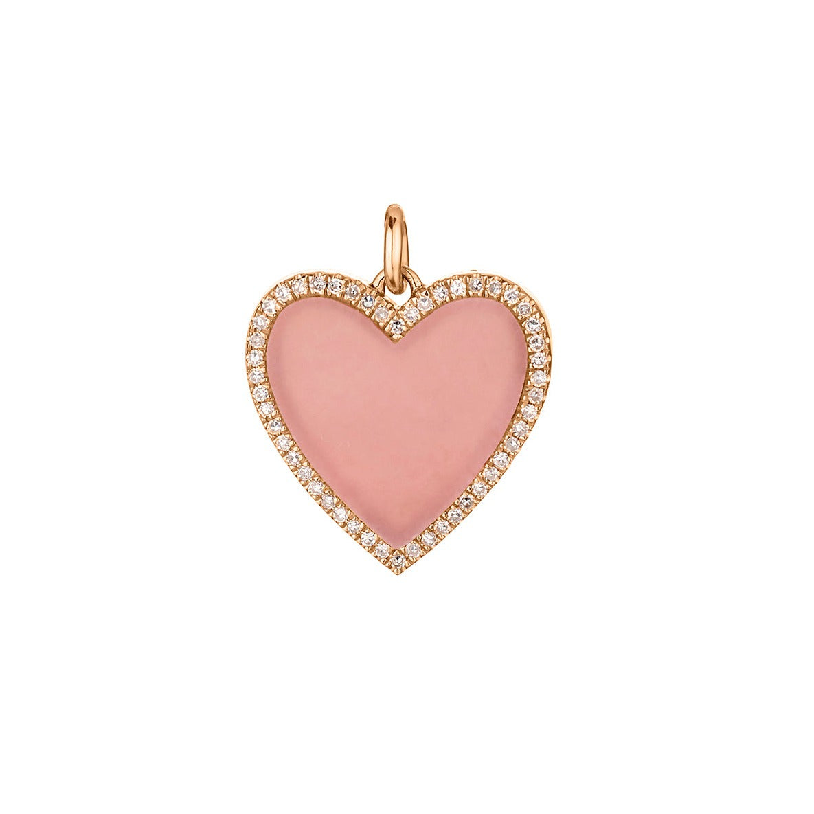 OPAL & DIAMOND HEART CHARM