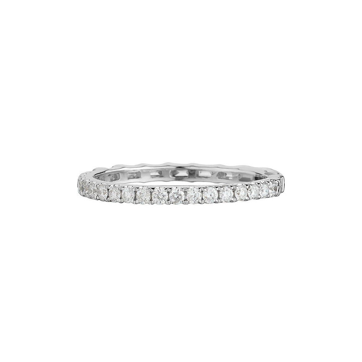 HALF & HALF BAGUETTE & ROUND DIAMOND ETERNITY BAND