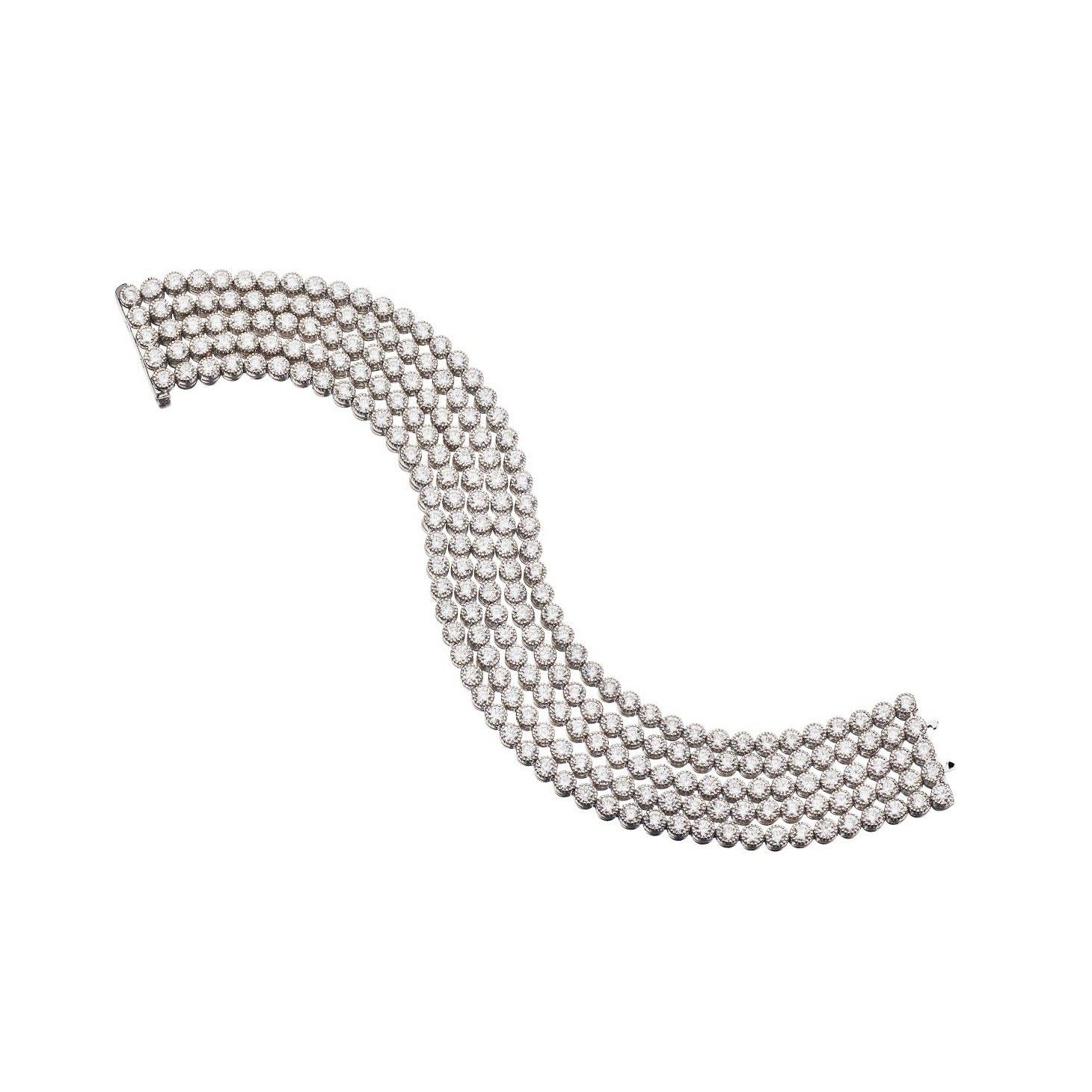 DIAMOND FIVE ROW BRACELET