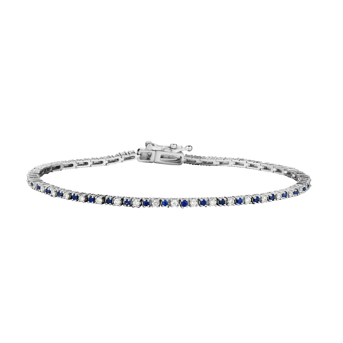 SAPPHIRE & DIAMOND LINE BRACELET