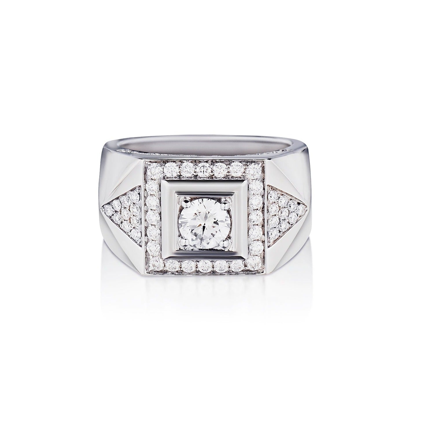 ROUND DIAMOND GEOMETRIC RING