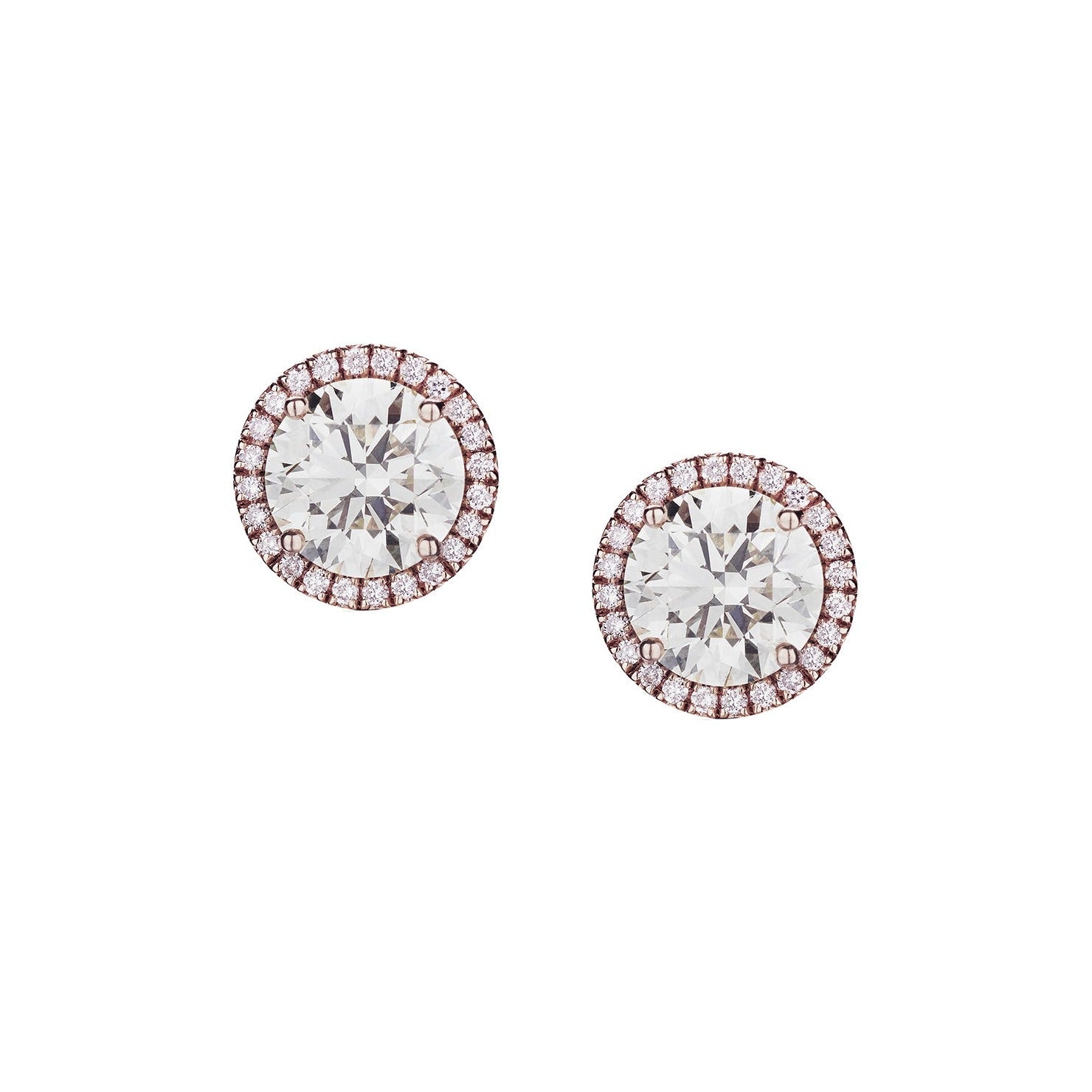 DIAMOND HALO STUD EARRINGS