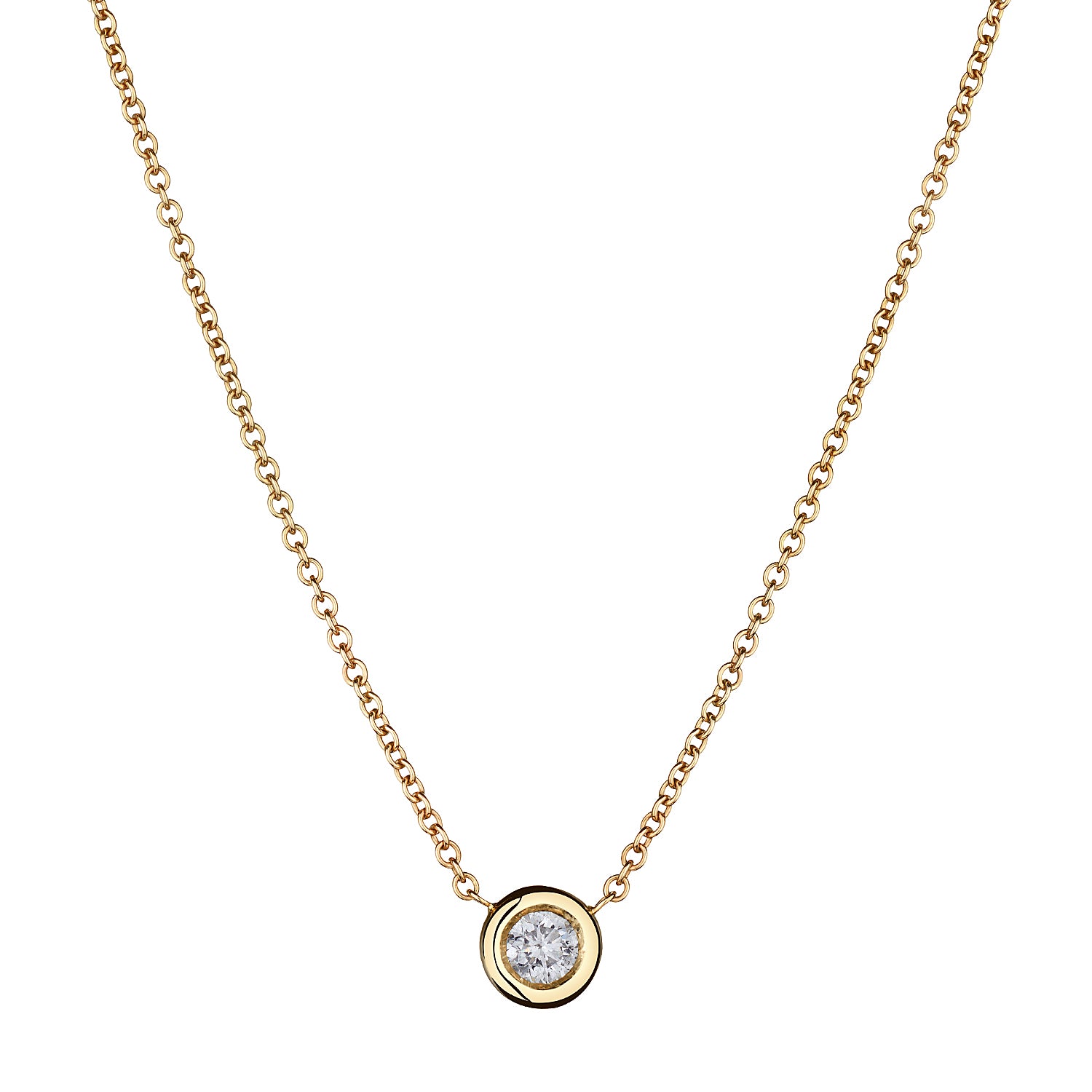 BEZEL SET DIAMOND NECKLACE