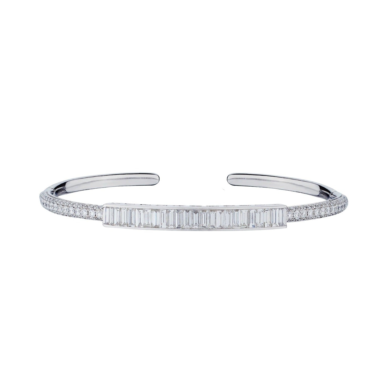 BAGUETTE & DIAMOND CUFF