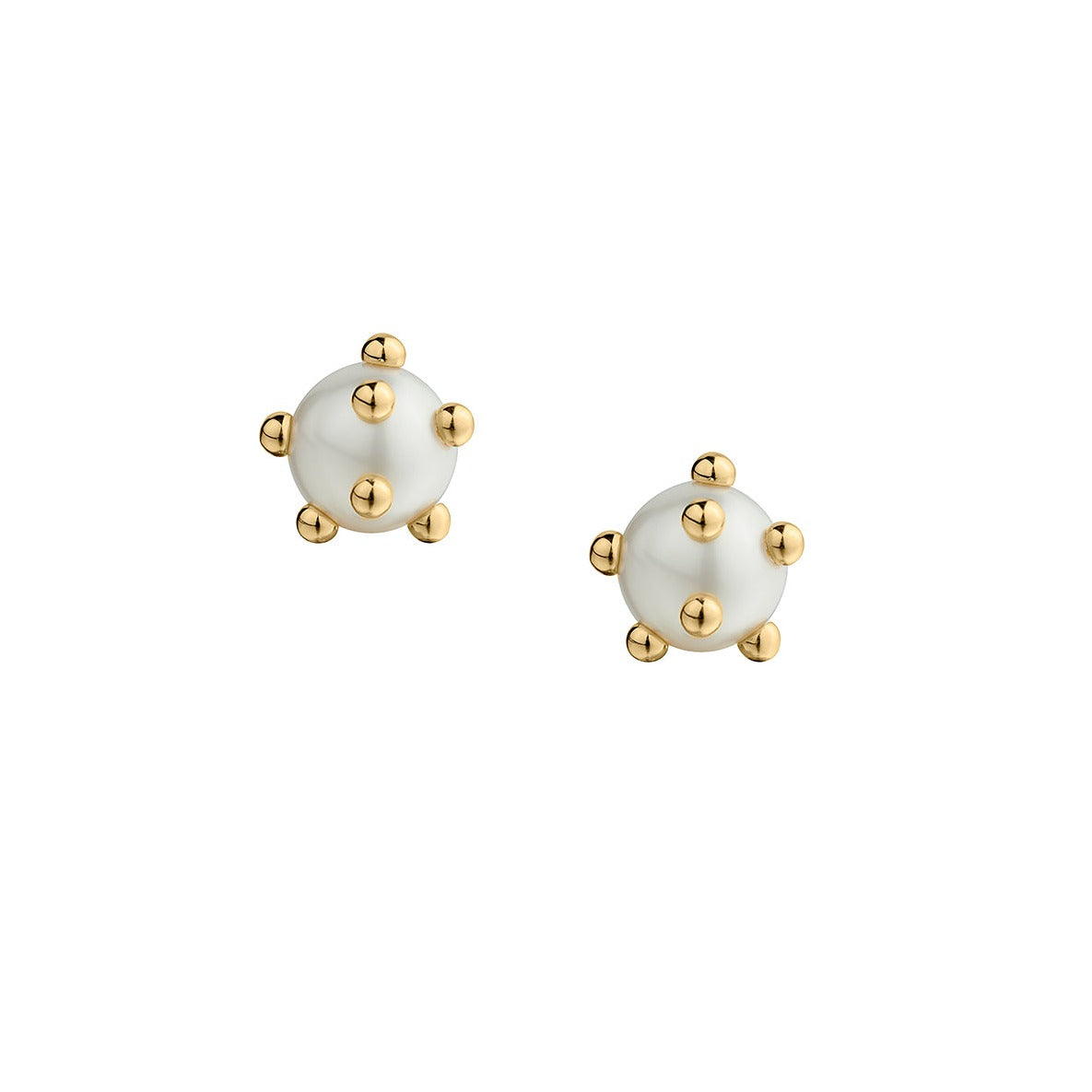 PIN-CUSHION PEARL STUD EARRINGS