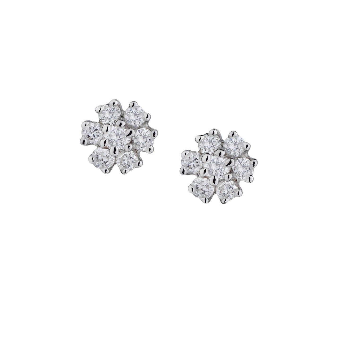 DIAMOND FLOWER STUDS