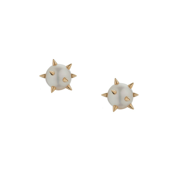 LARGE PEARL SPIKE STUDS
