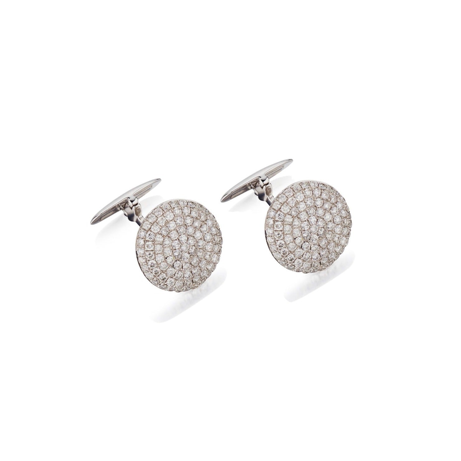 PAVÉ DIAMOND BUTTON STYLE CUFFLINKS