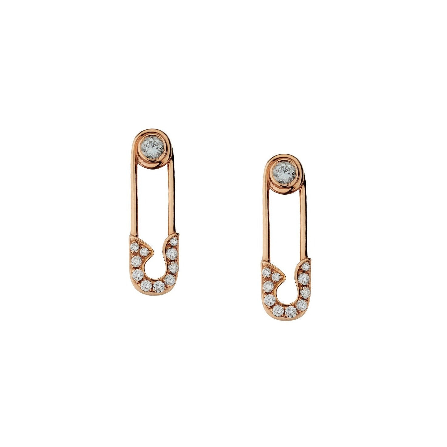 DIAMOND SAFETY PIN STUDS