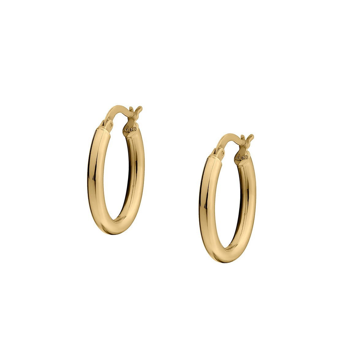 OVAL SHAPED HOOP EARRINGS