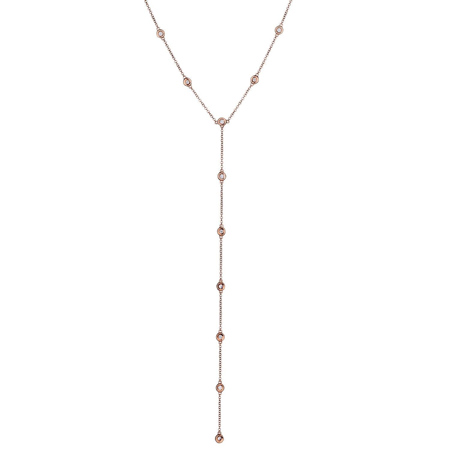 BEZEL SET DIAMOND LARIAT