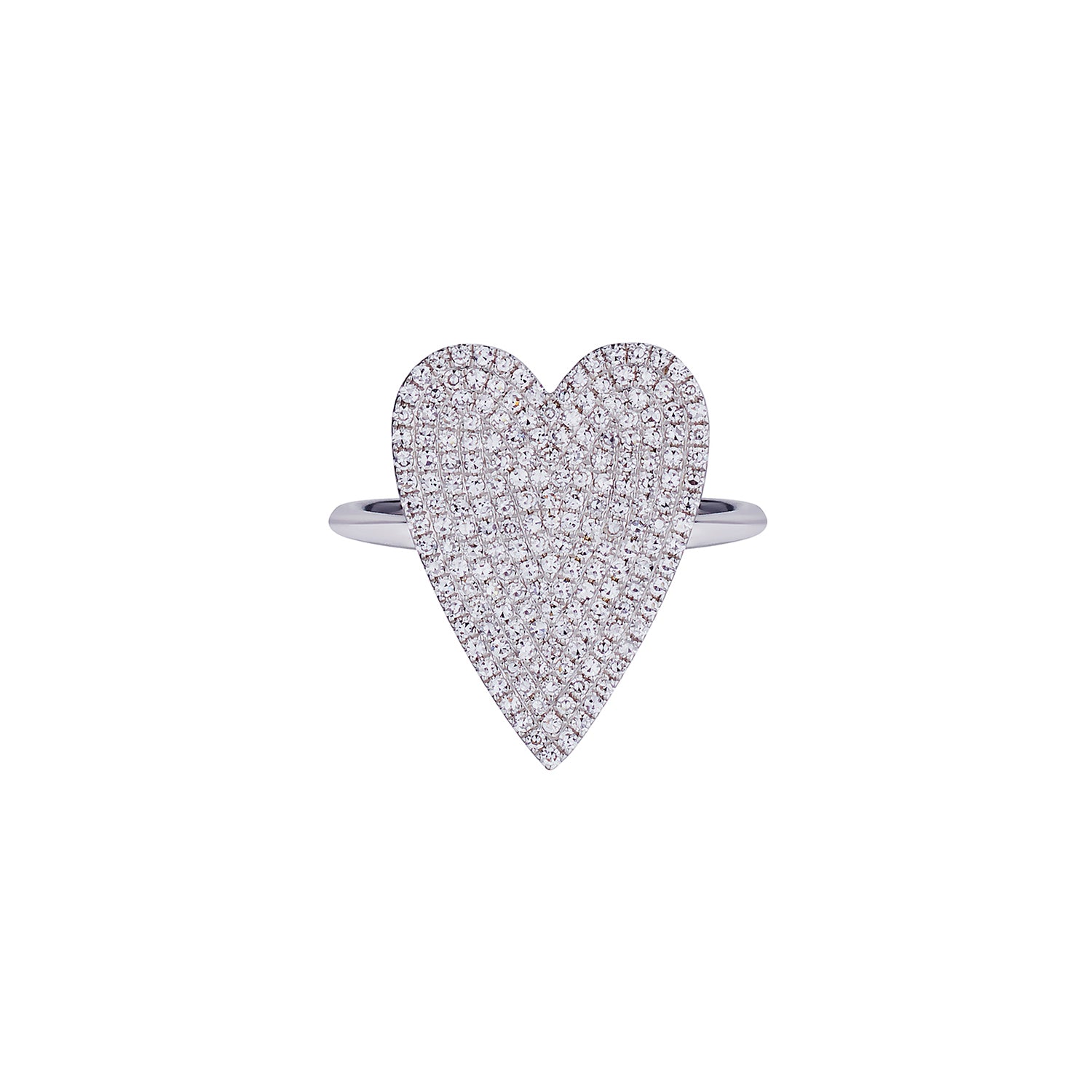 PAVÉ DIAMOND HEART RING