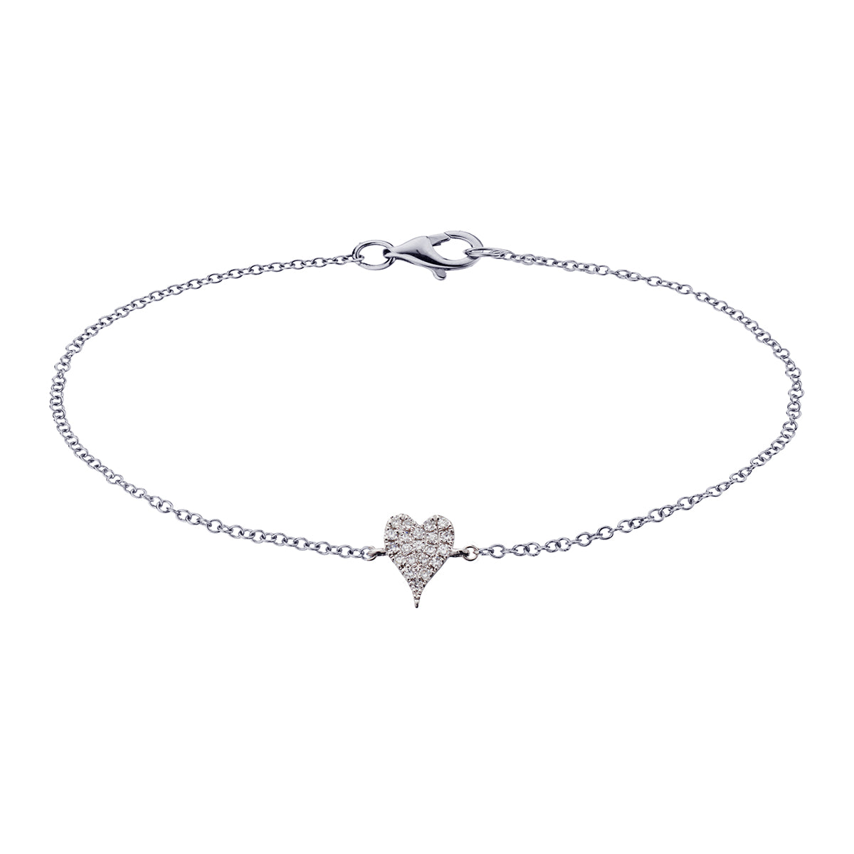 MINI PAVÉ DIAMOND HEART BRACELET