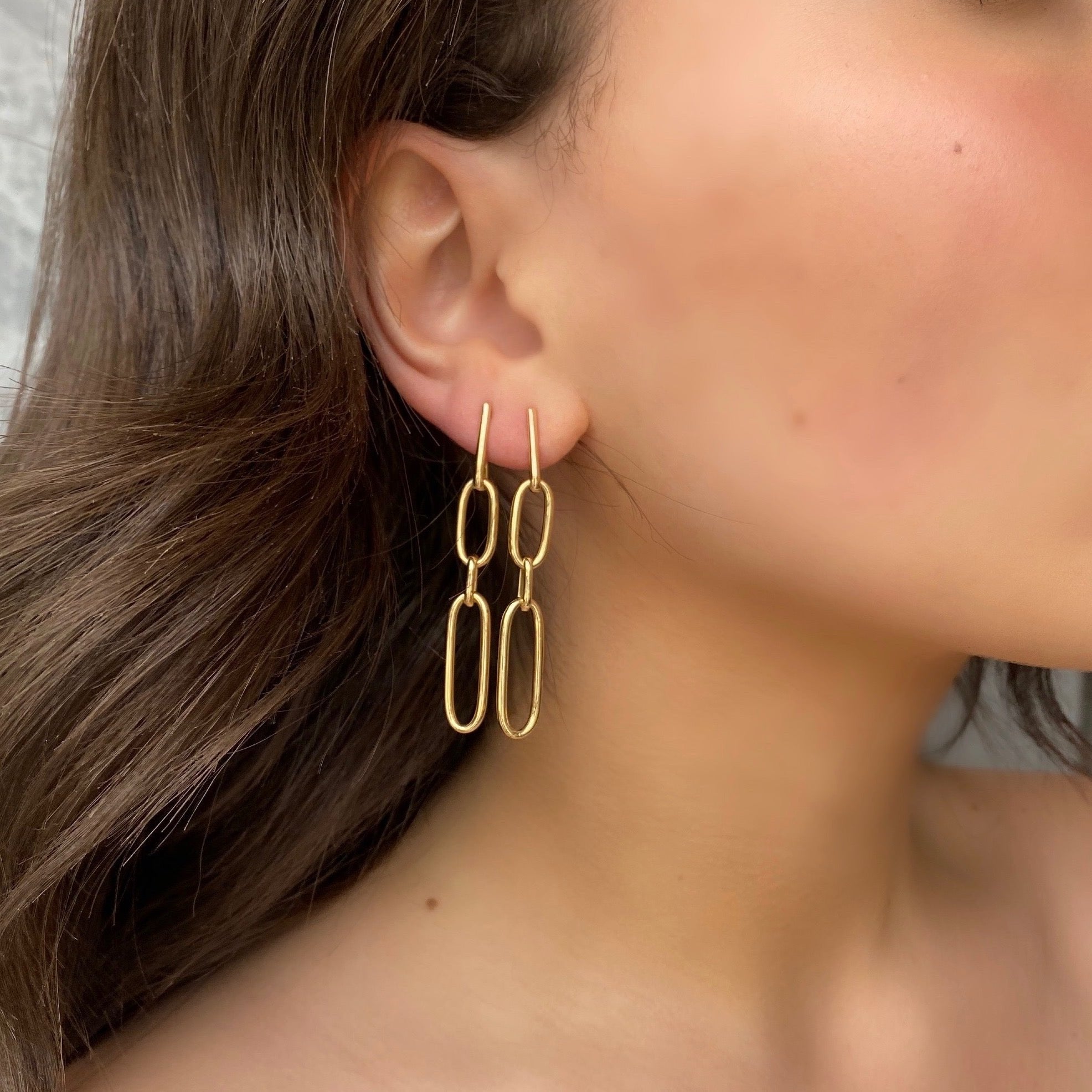 OVAL LINK EARRINGS