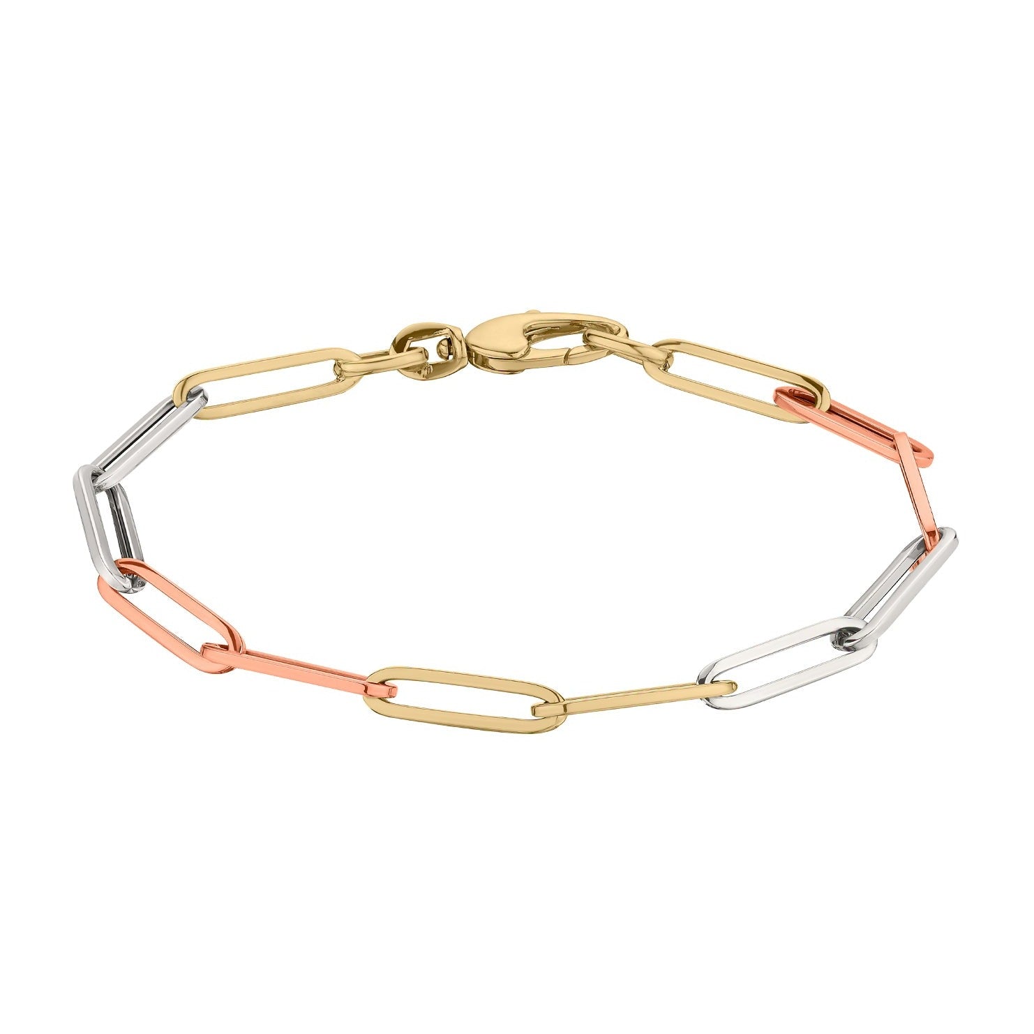 TRICOLOUR PAPERCLIP BRACELET