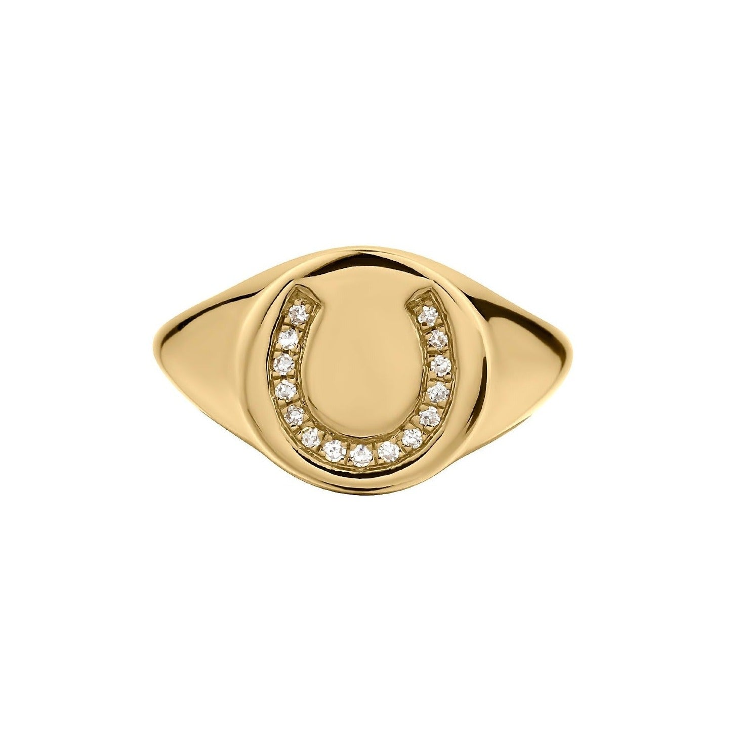 DIAMOND HORSESHOE PINKY RING