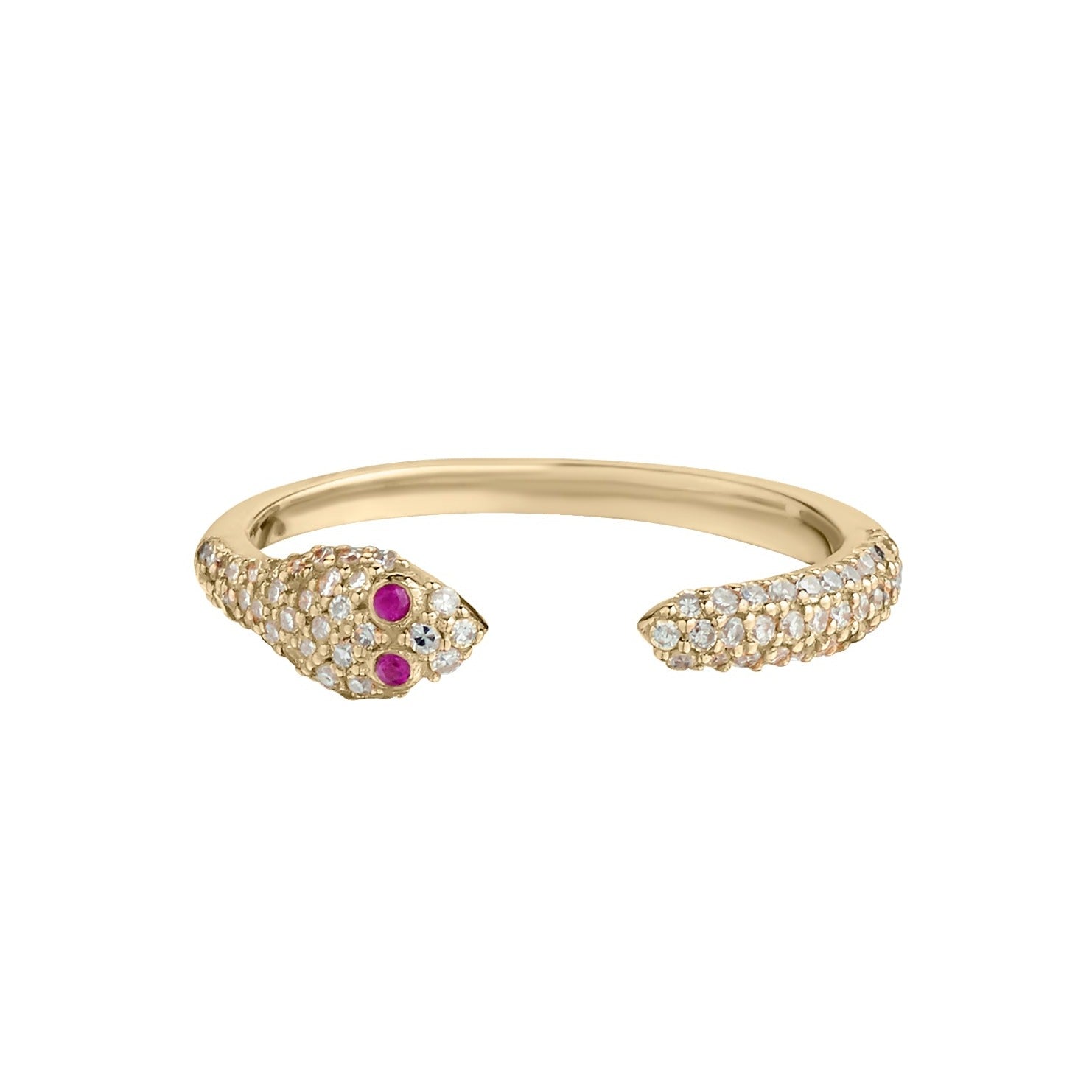 RUBY & DIAMOND SNAKE RING