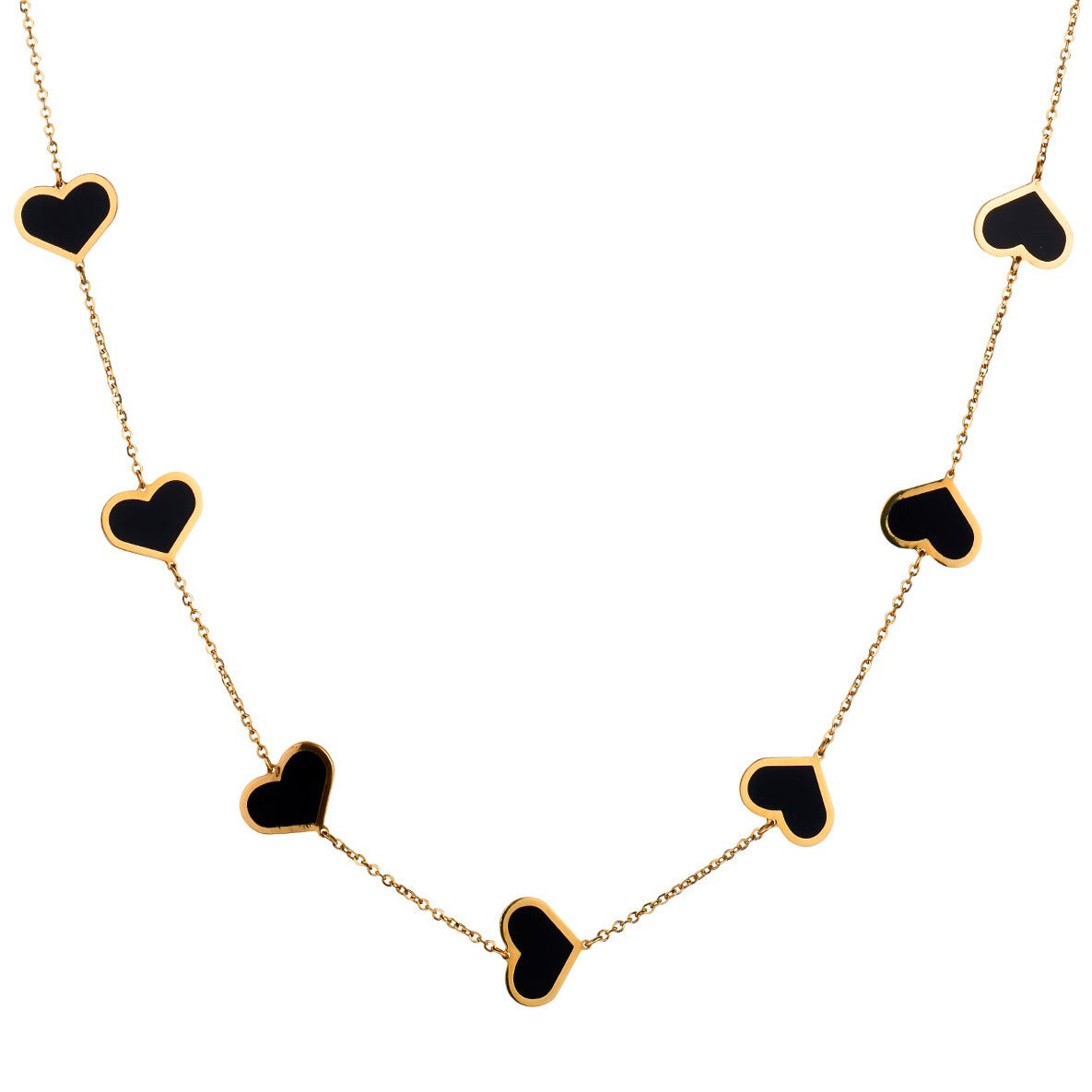 MULTI HEART & CHAIN NECKLACE