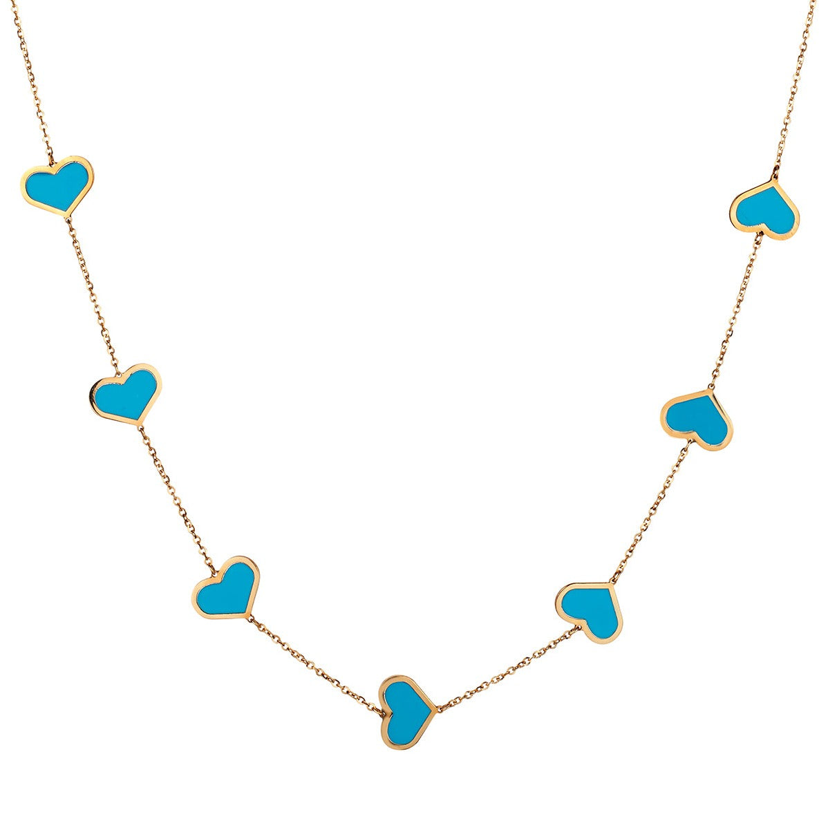 MULTI HEART & CHAIN NECKLACE