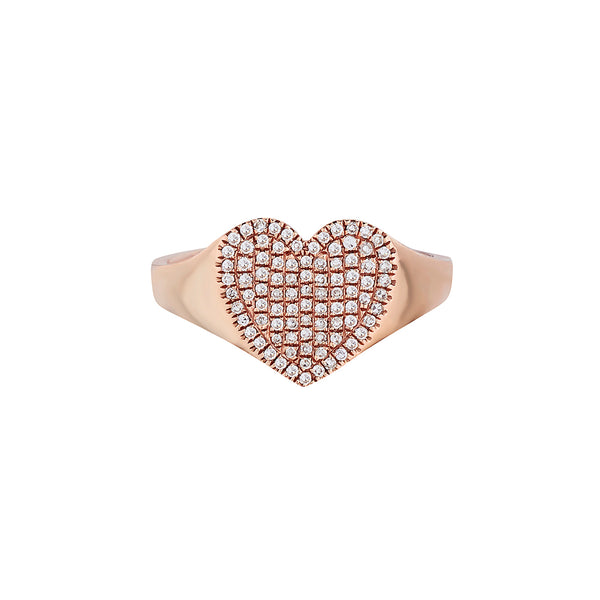 Pave hot sale heart ring