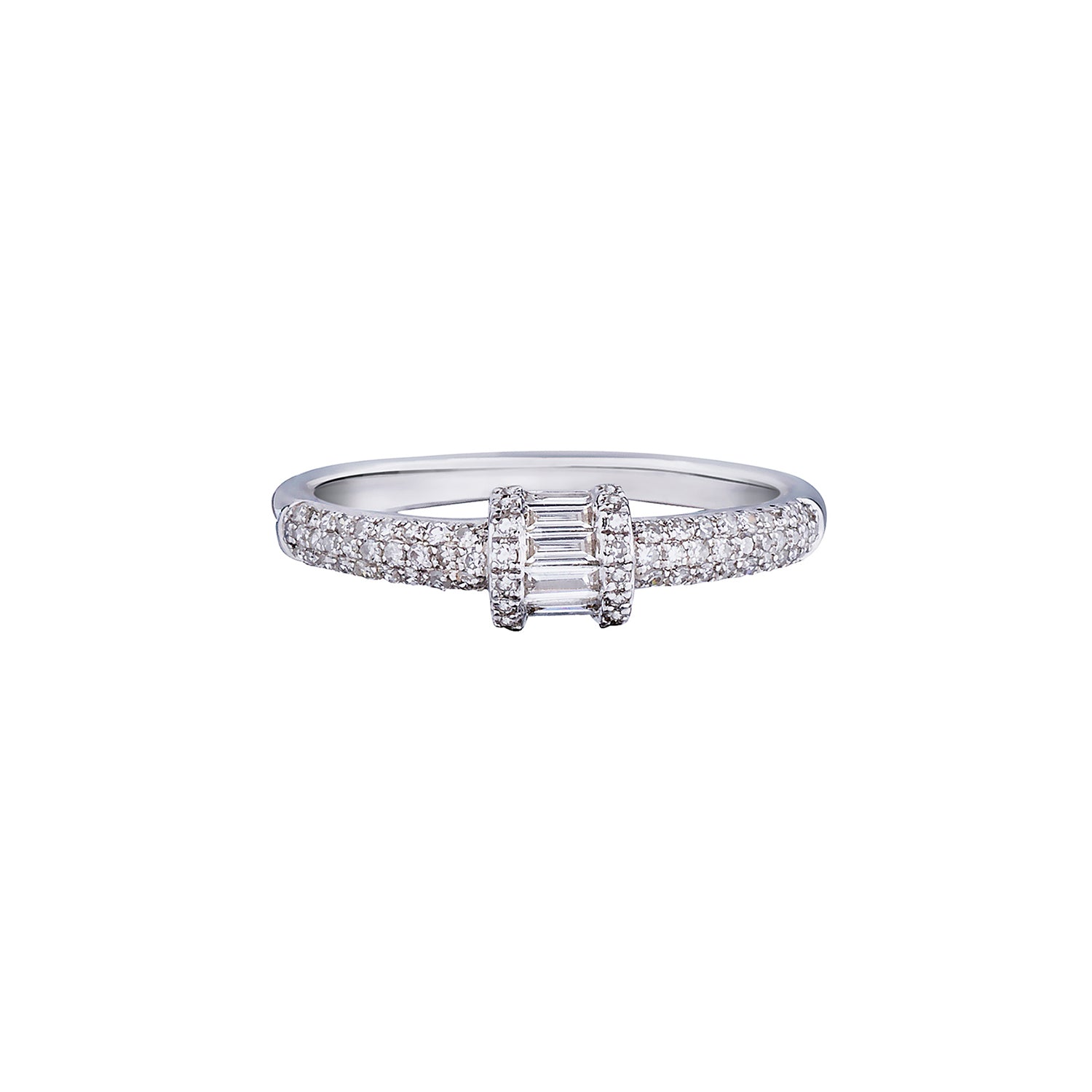 BAGUETTE & PAVÉ DIAMOND RING