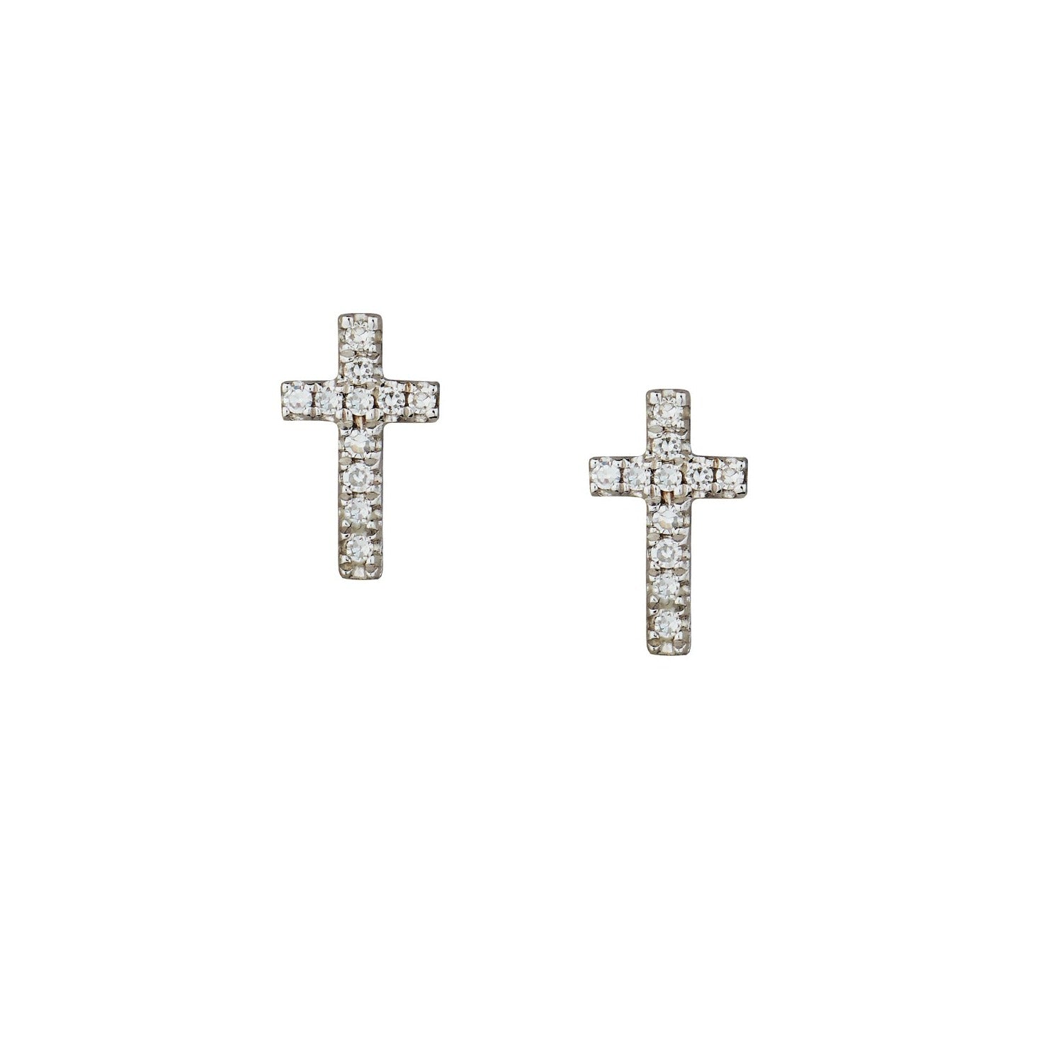 DIAMOND CROSS STUDS