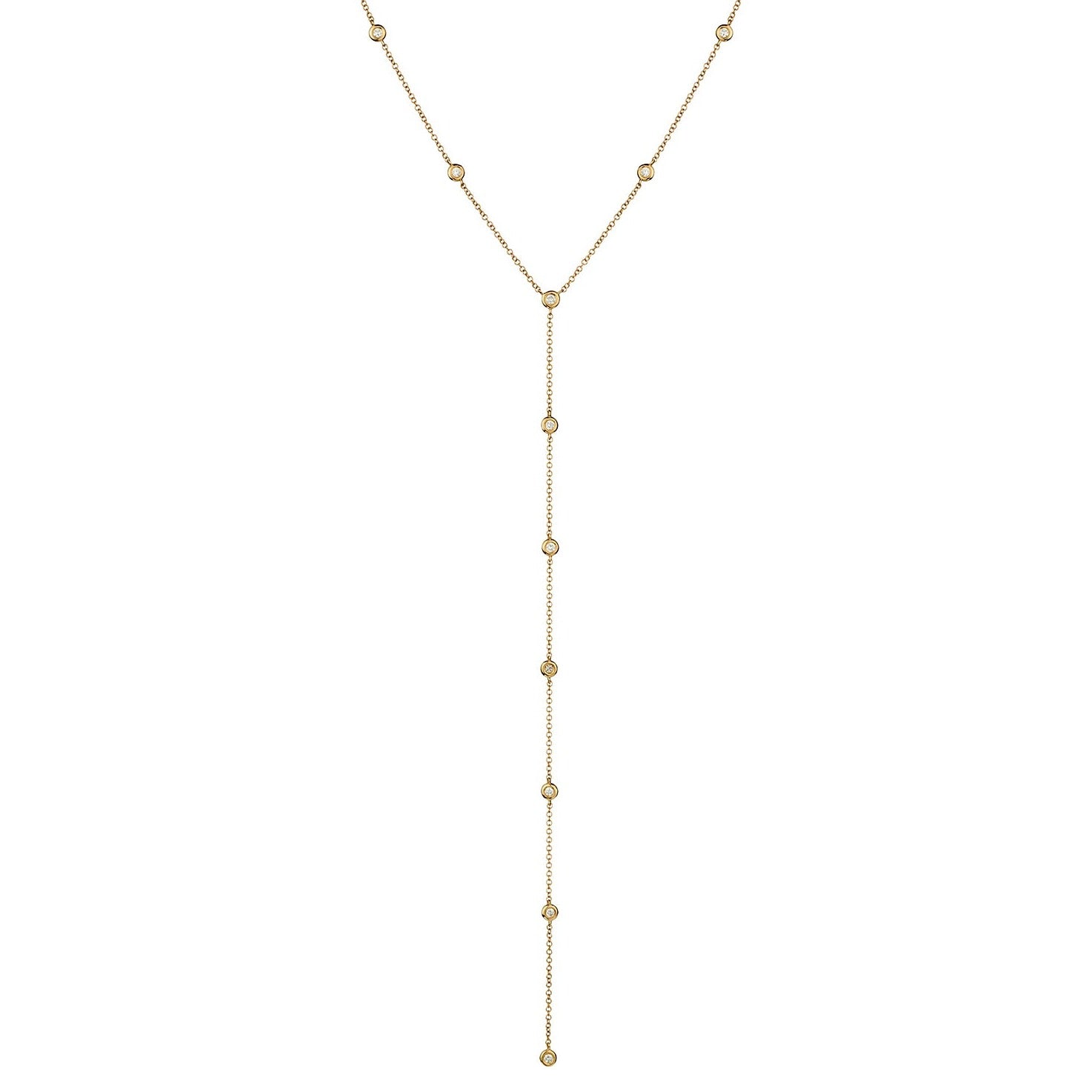 BEZEL SET DIAMOND LARIAT