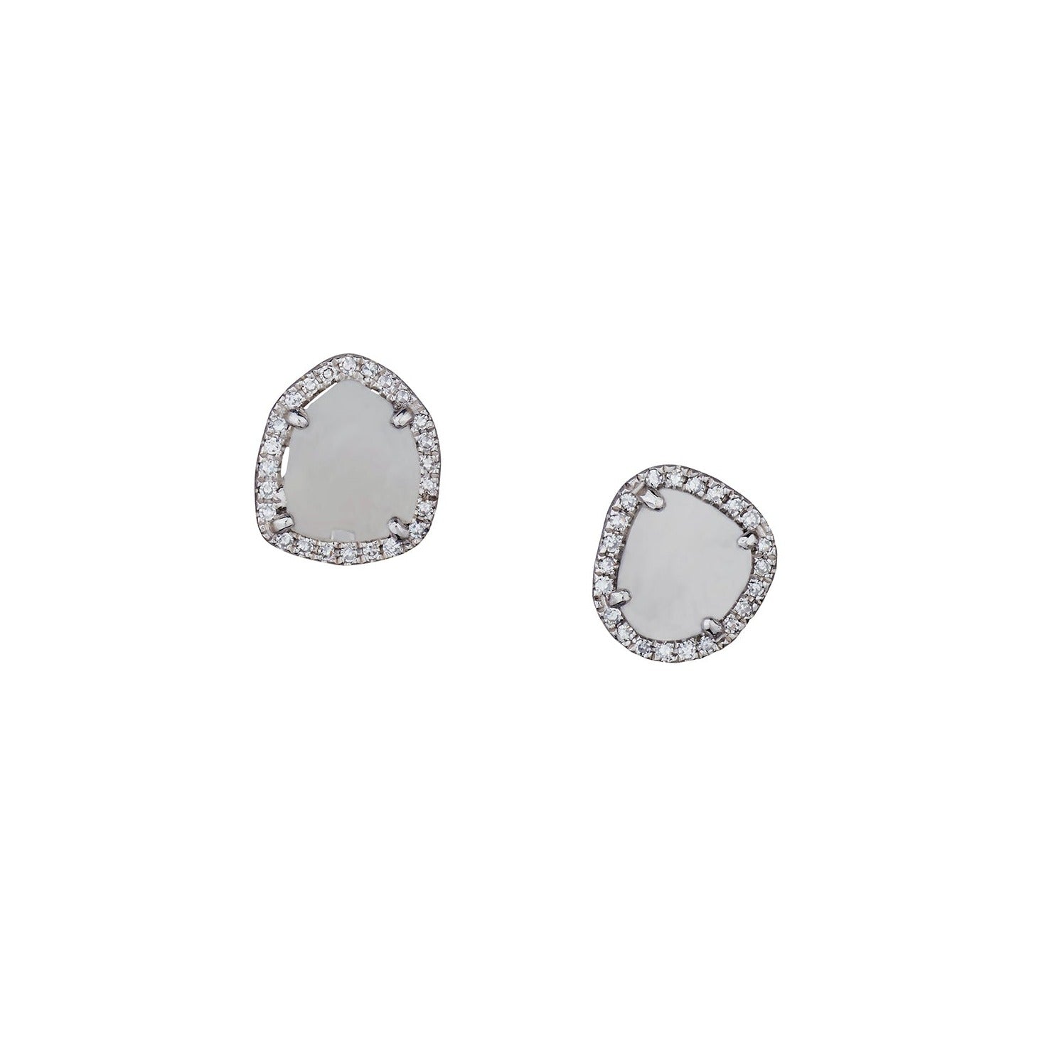 ORGANIC DIAMOND SLICE STUDS