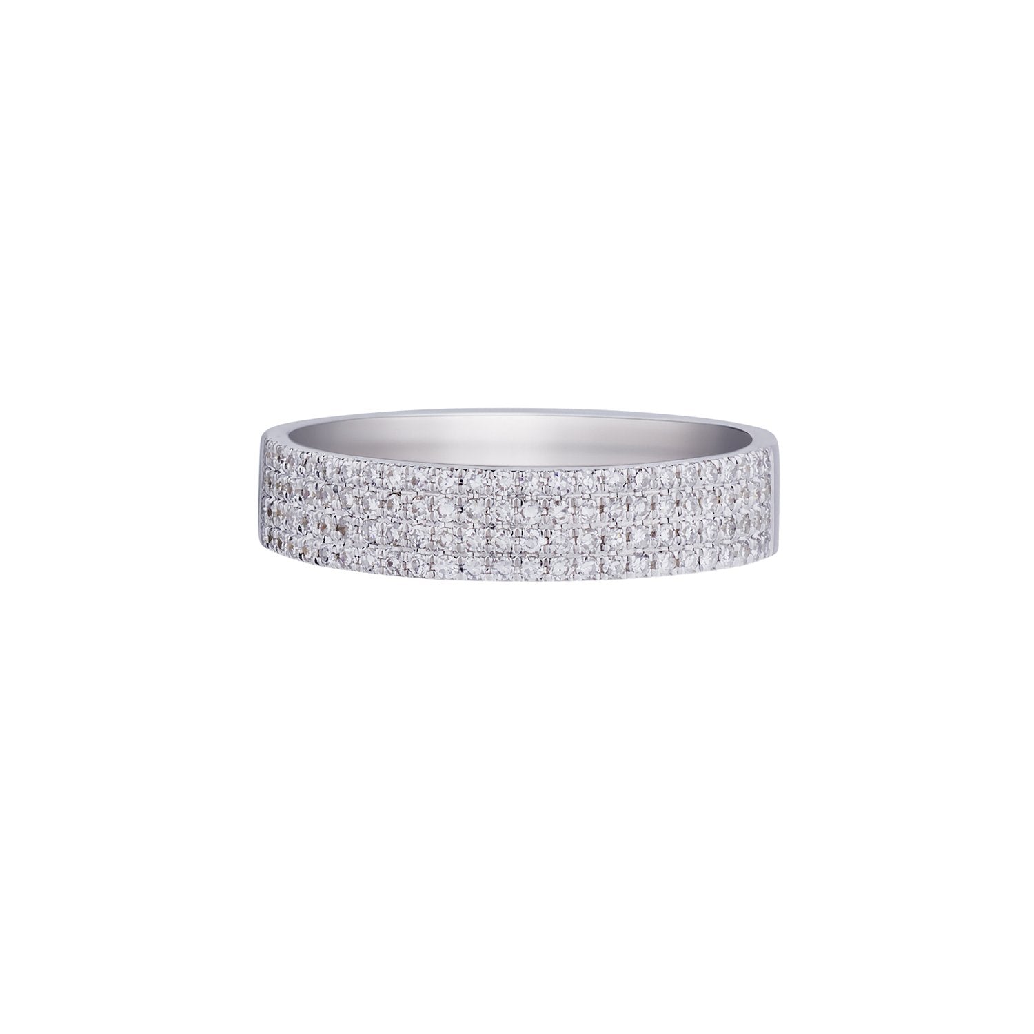 PAVÉ DIAMOND FLAT BAND