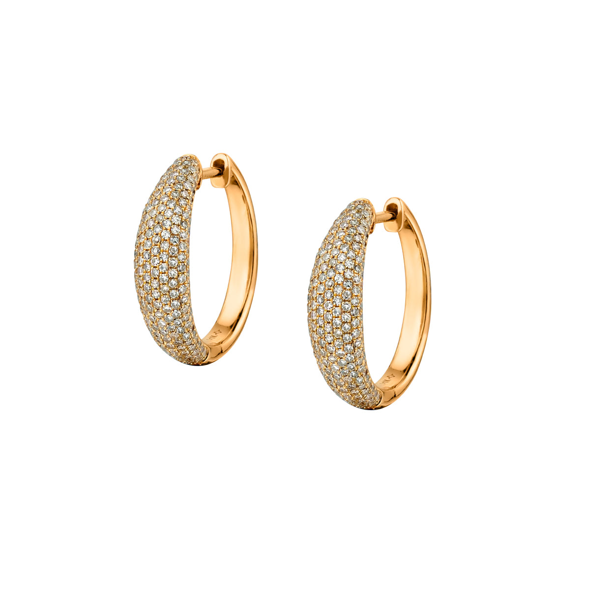 PAVÉ DIAMOND HOOP EARRINGS