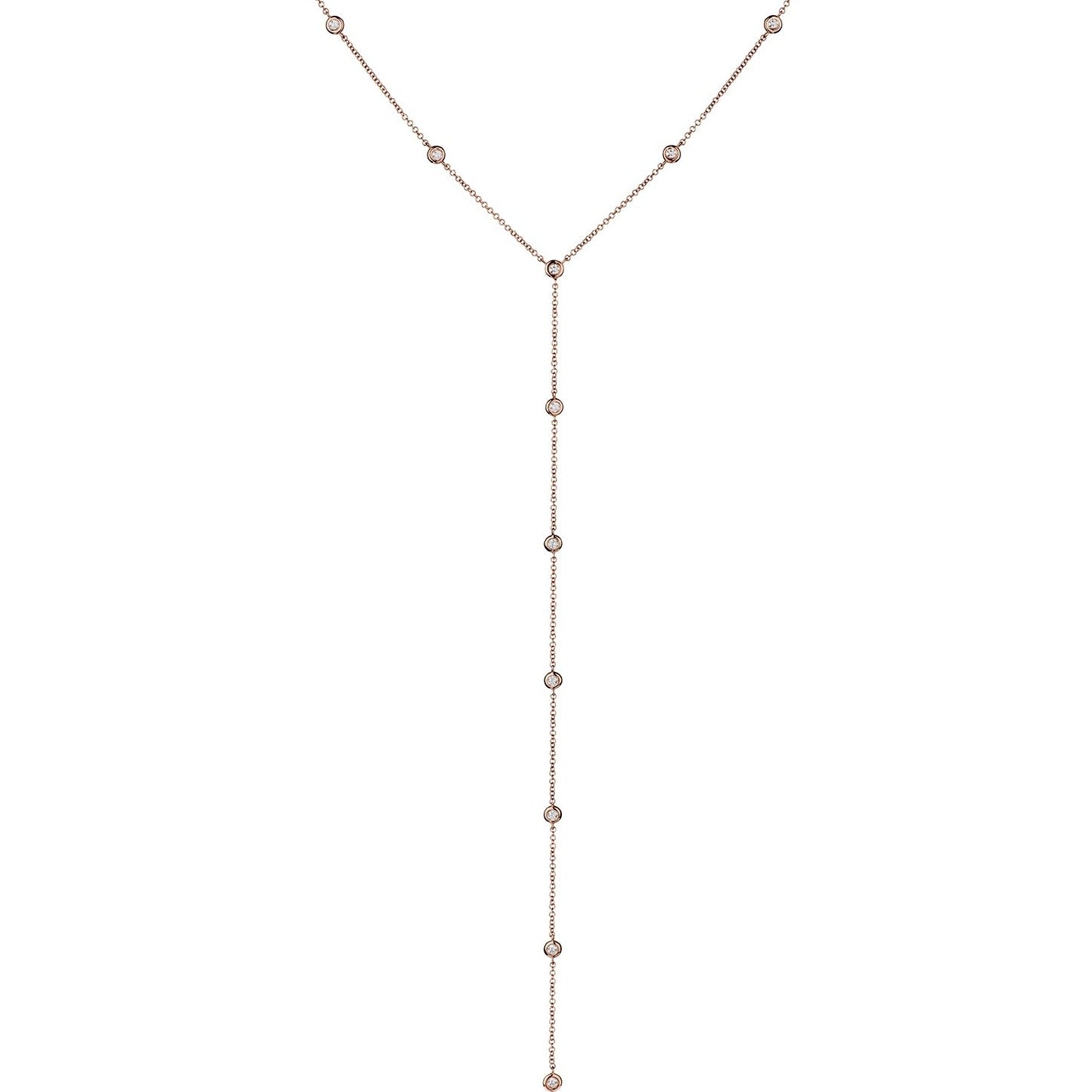 BEZEL SET DIAMOND LARIAT