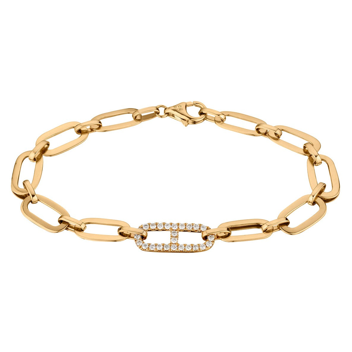 SPLIT DIAMOND CHAIN LINK BRACELET