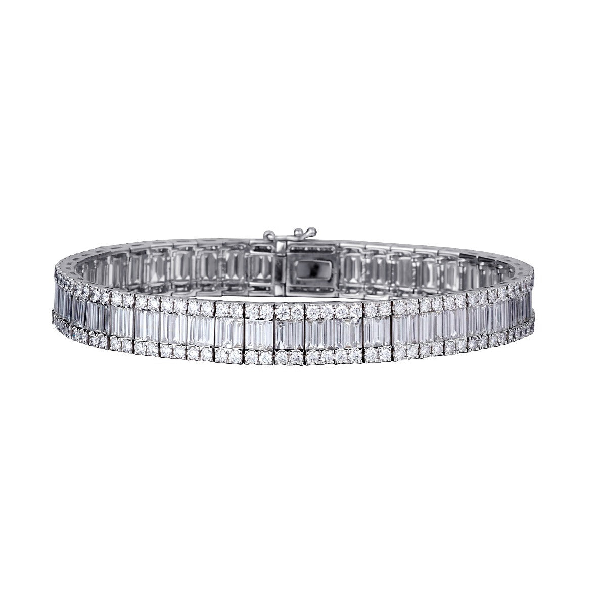 BAGUETTE & ROUND DIAMOND BRACELET