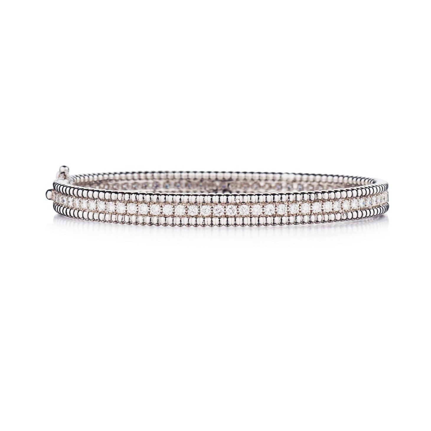 DIAMOND BEADED EDGE BANGLE