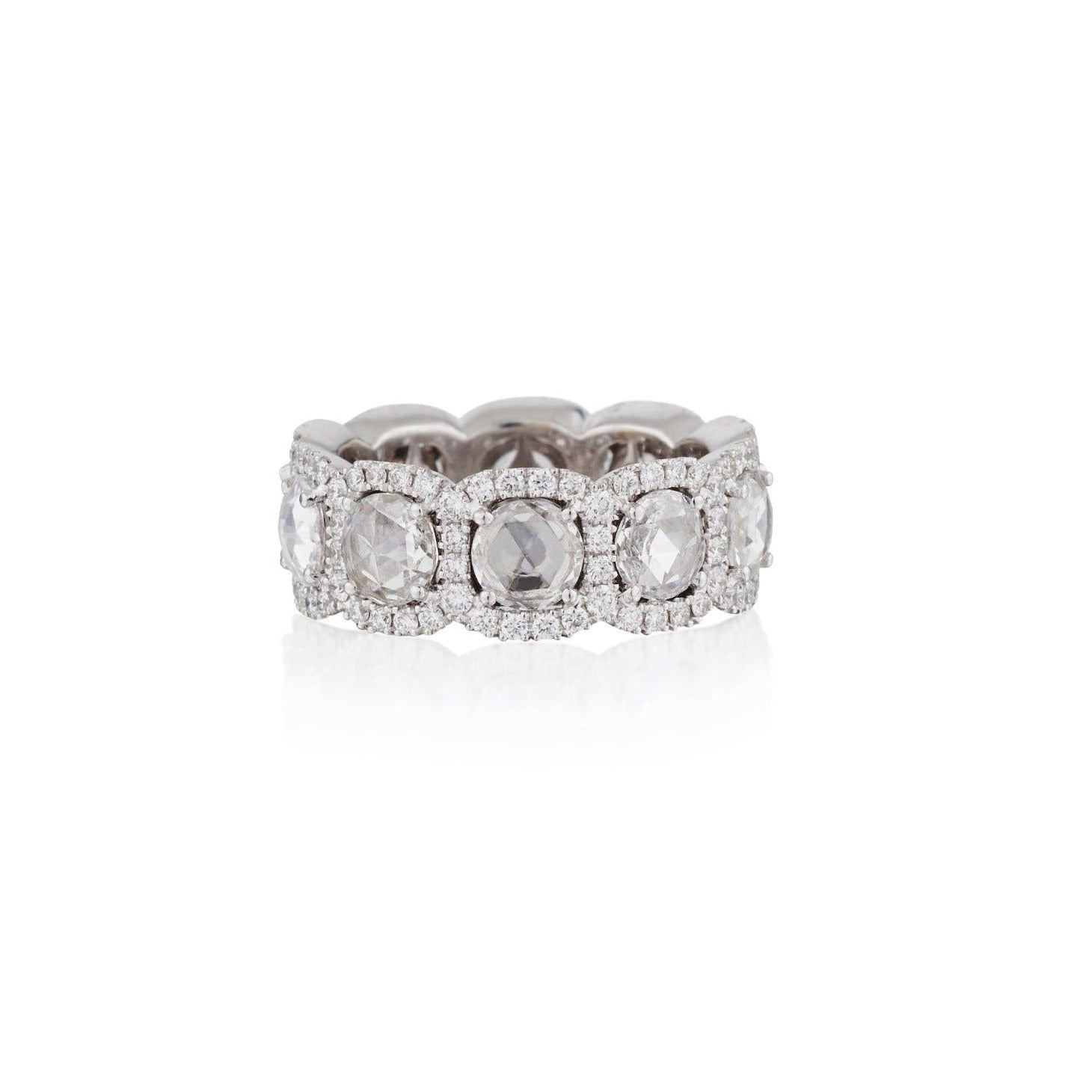 ROSE & ROUND CUT DIAMOND BAND