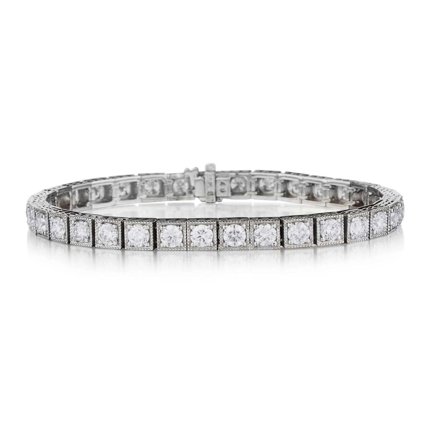 ILLUSION SET DIAMOND TENNIS BRACELET