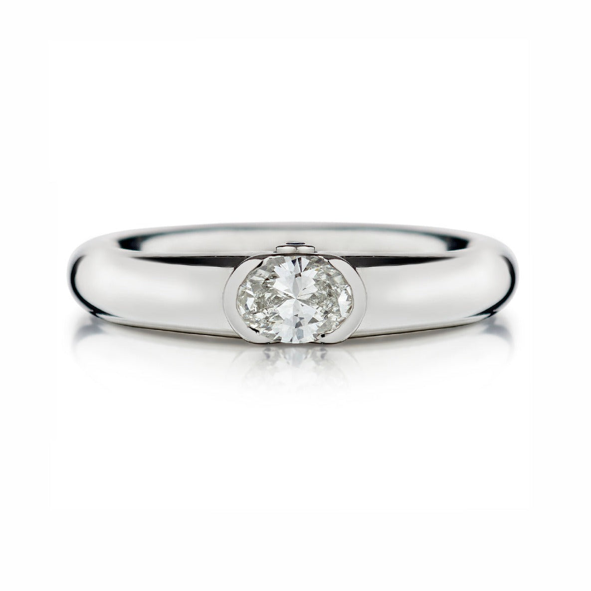 Round Brilliant Cut Bezel Set Diamond Band