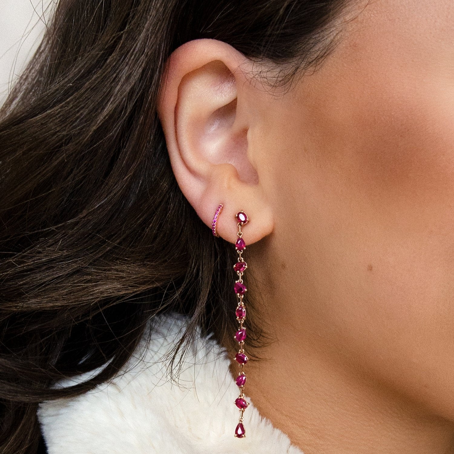 RUBY DROP EARRINGS