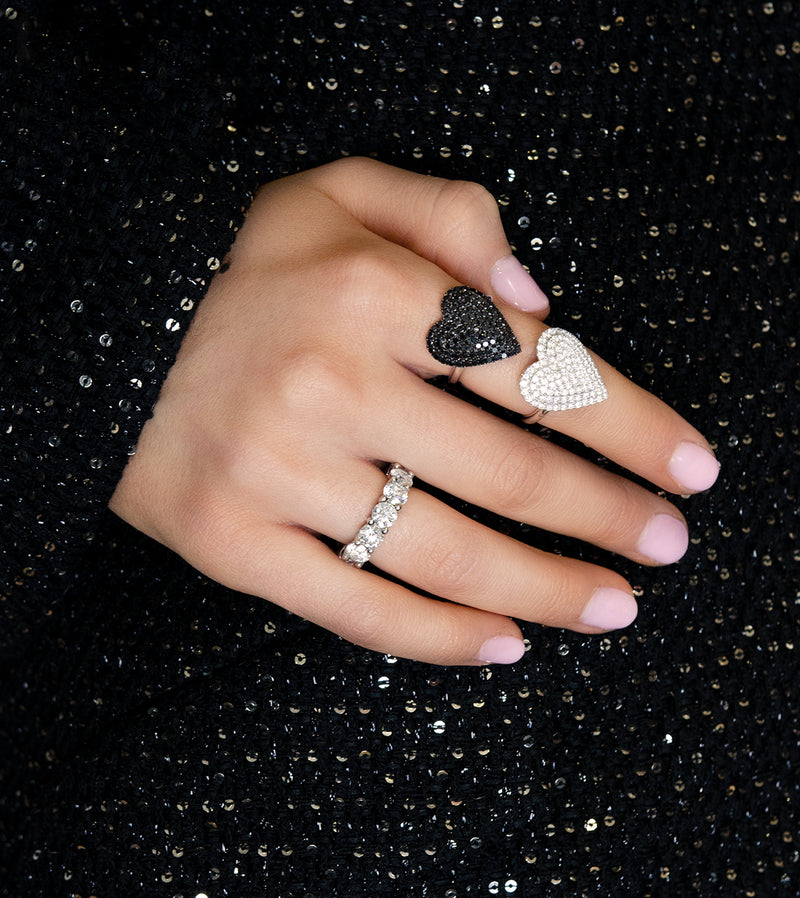 DIAMOND TIERED HEART RING
