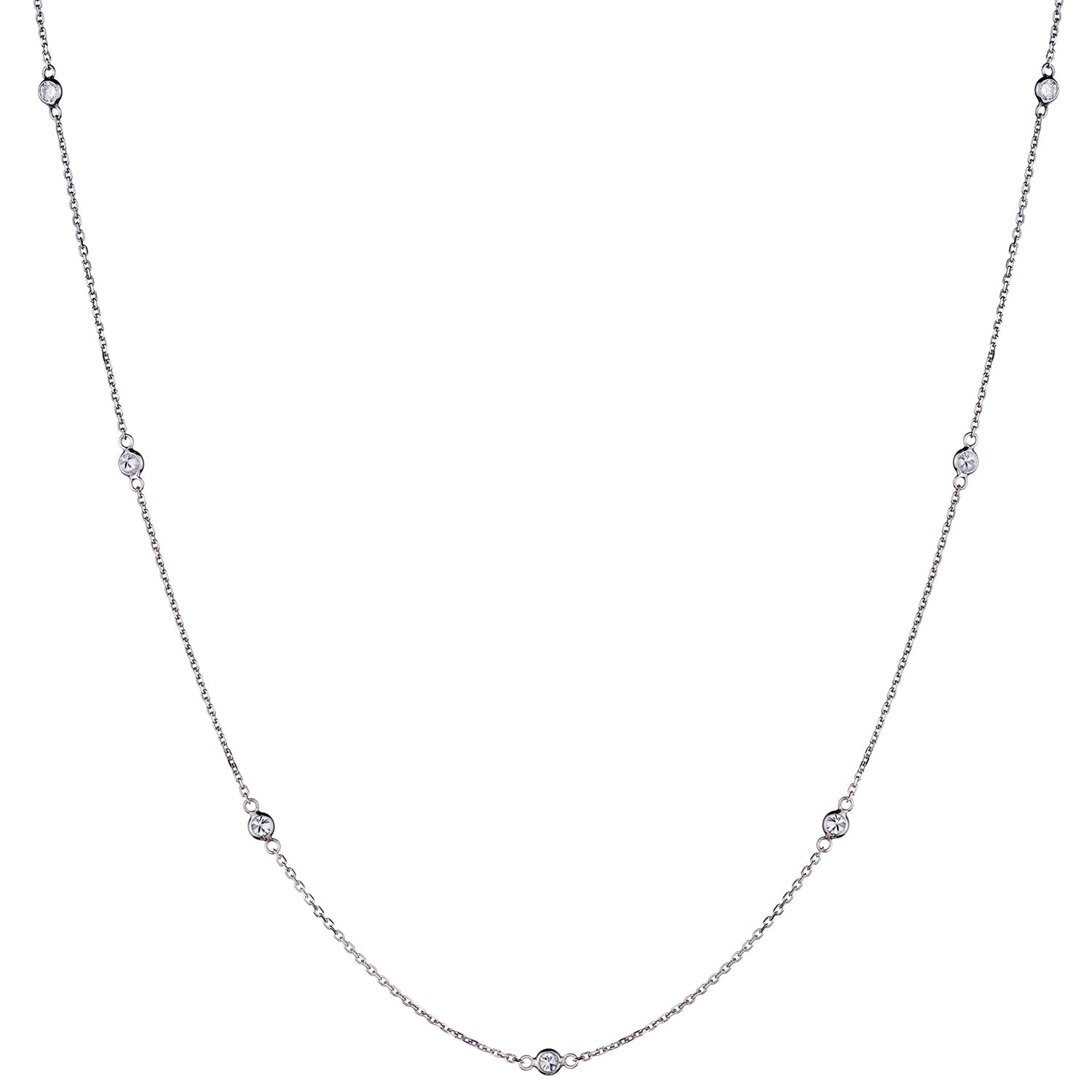 BEZEL SET DIAMOND NECKLACE