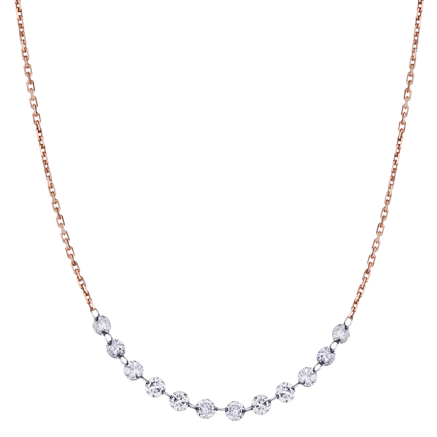 INVISIBLY SET DIAMOND NECKLACE