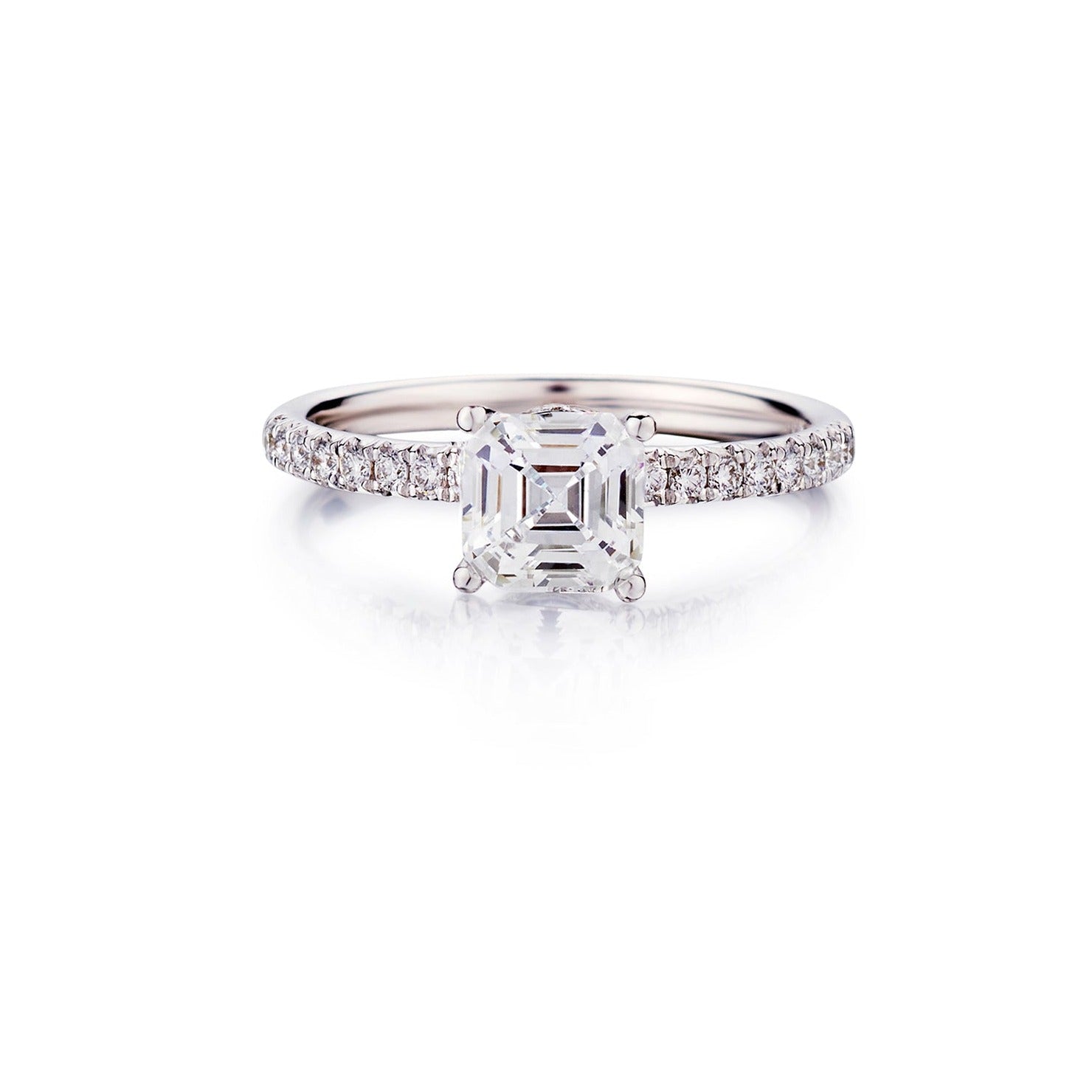 Square Emerald Cut Diamond Ring