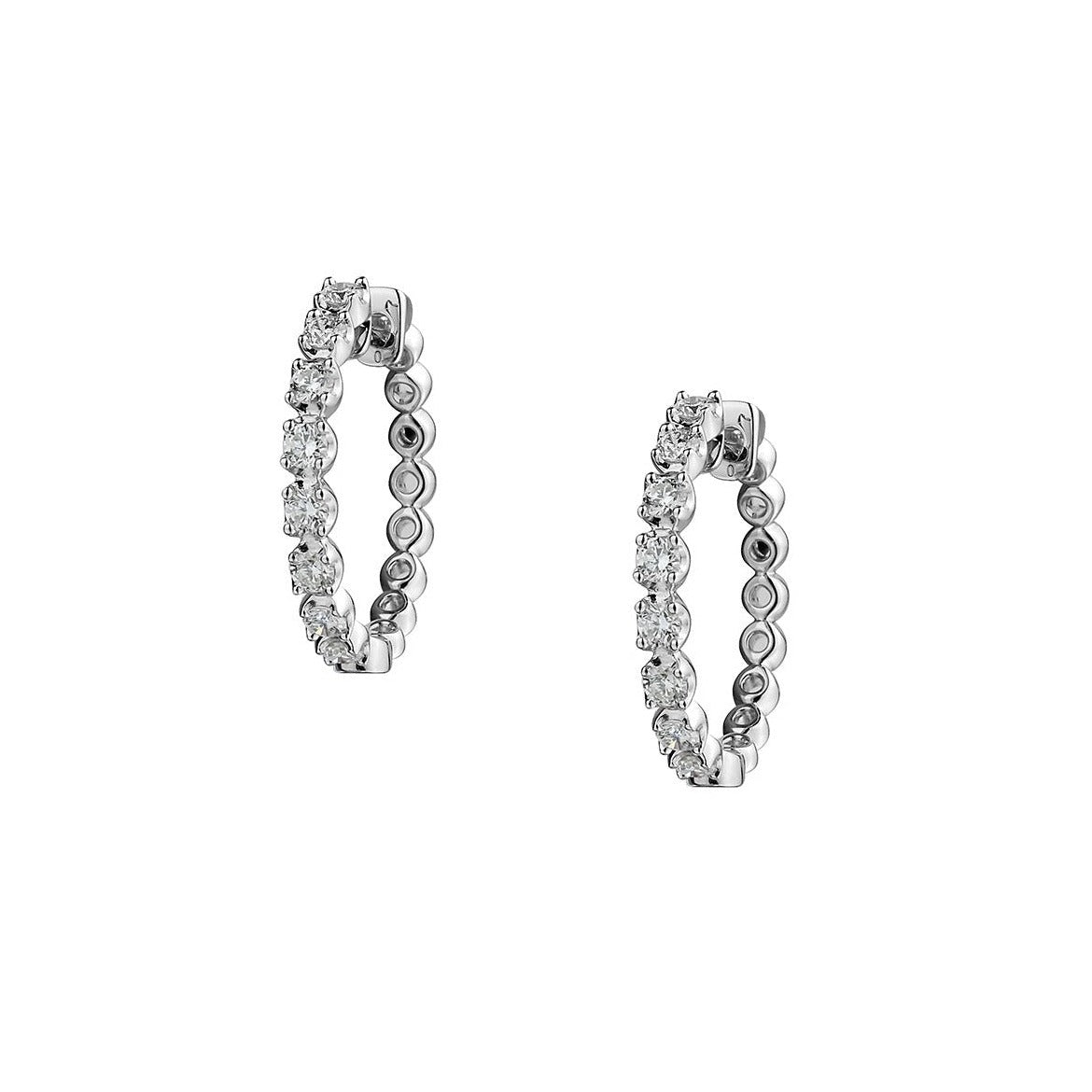 ROUND DIAMOND HOOPS