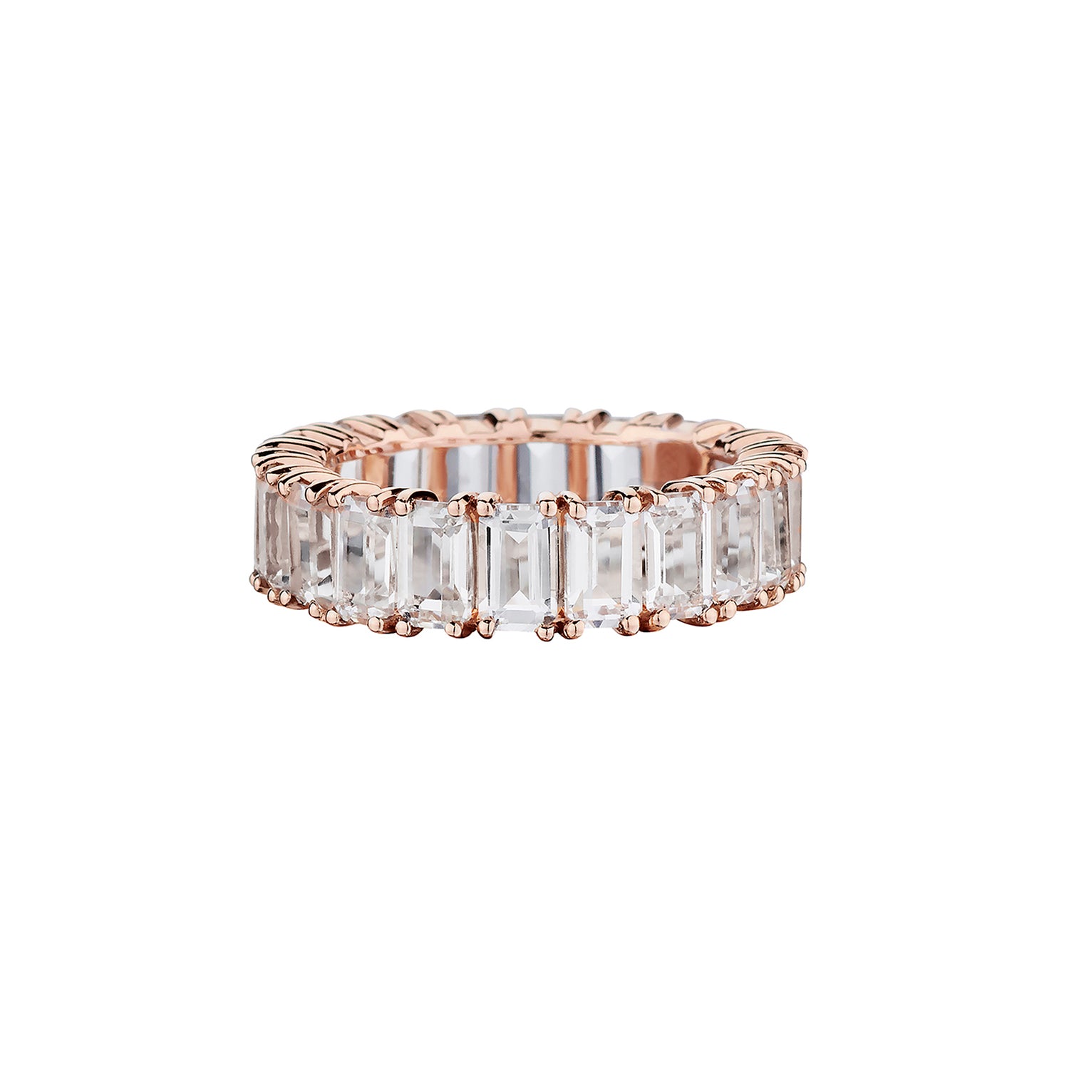 WHITE TOPAZ ETERNITY BAND